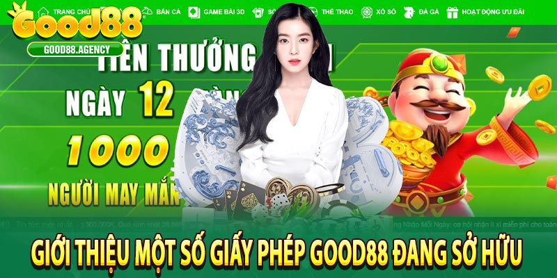 Giới thiệu một số giấy phép GOOD88 đang sở hữu
